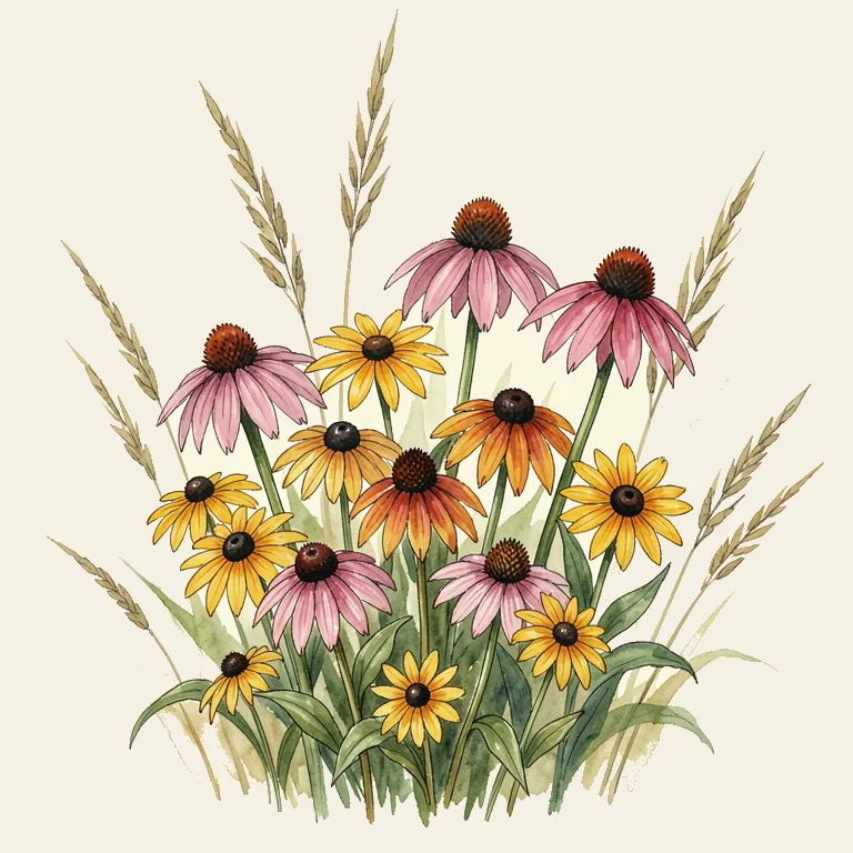 Prairie wildflower garden